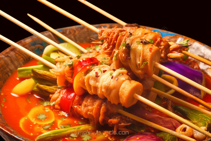 红油辣椒鸡串串香特色风味特色菜肴,高清,摄影图,摄影图片,图片大全,摄影图免费下载